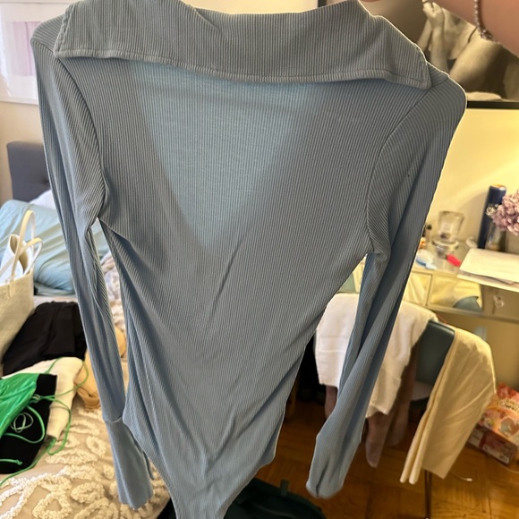 Bayse - long sleeve blue bodysuit size small - Picture 2 of 3